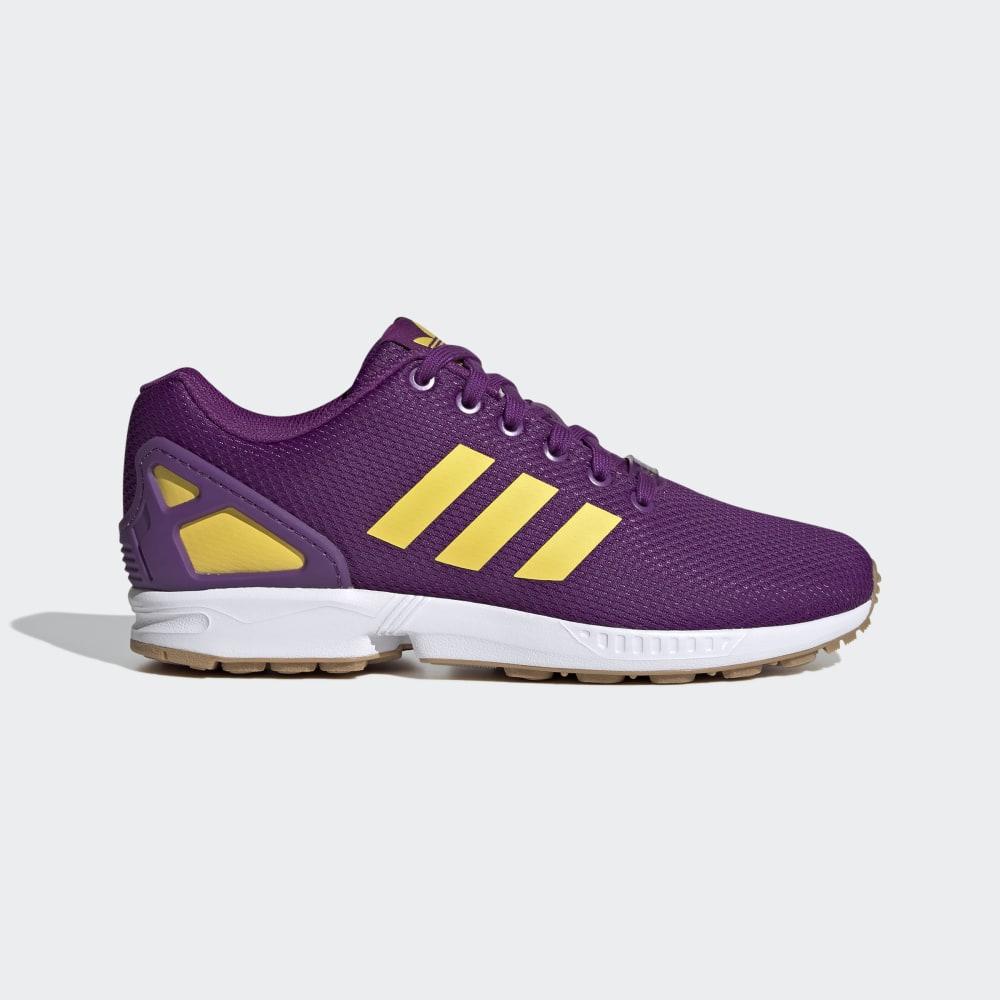 Adidas Men's ZX Flux Originals Shoes Purple/Yellow/White Ireland EG5408